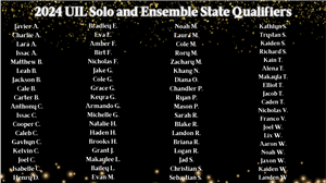  Band UIL Solo and Ensemble State Qualifiers